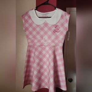 Pink and White Checkered Barbie Dress